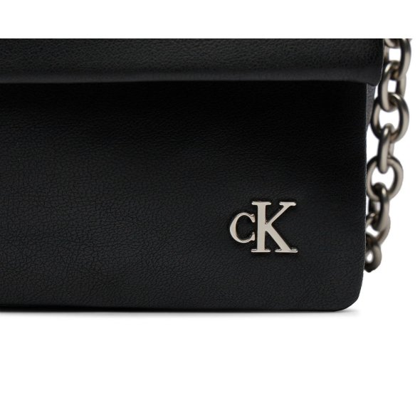 Calvin Klein Jeans Τσάντα Micro Mono Chain Ew Flap25 K60K611947 0GR Μαύρο