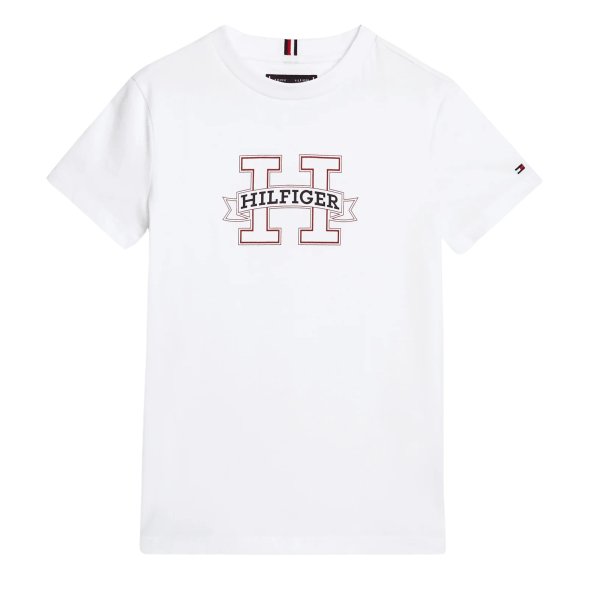 Tommy Hilfiger Kids Print Regular Tee KB0KB09028 YBR Λευκό