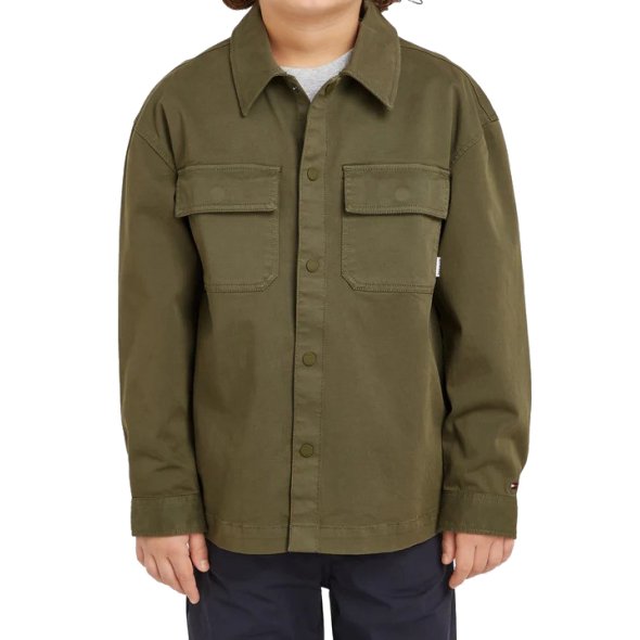 Tommy Hilfiger Kids Παιδικό Πουκάμισο KB0KB09079 MSH Utility Olive