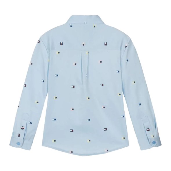 Tommy Hilfiger Παιδικό Πουκάμισο Printed Regular Shirt KB0KB09136 C1Z Γαλάζιο
