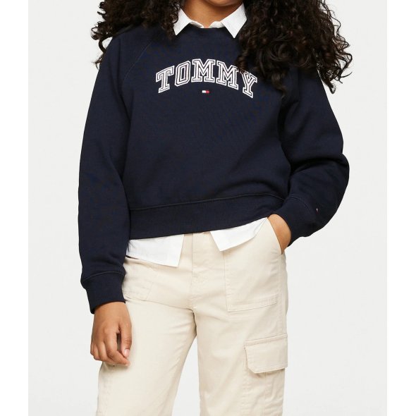 Tommy Hilfiger Kids Varsity Embroidered Crewneck KG0KG08035 DW5 Μπλε