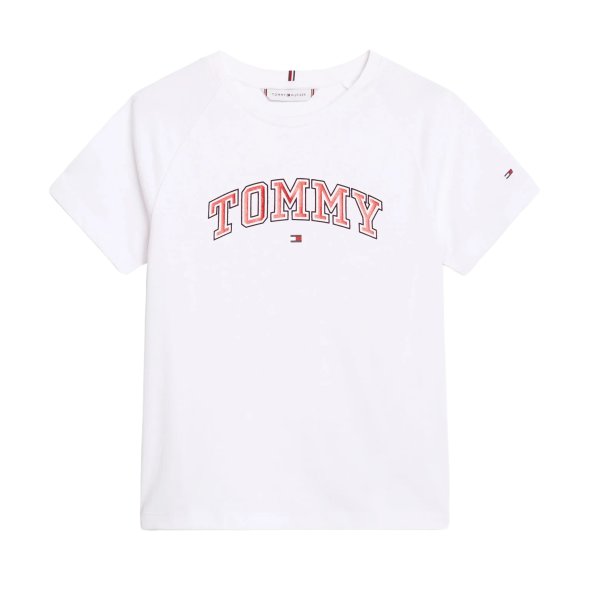 Tommy Hilfiger Kids Varsity Foil Reg Tee KG0KG08064 YBR Λευκό