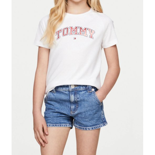 Tommy Hilfiger Kids Varsity Foil Reg Tee KG0KG08064 YBR Λευκό