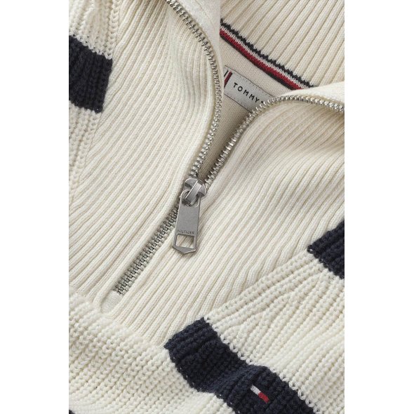 Tommy Hilfiger Kids Stripe Half Zip Sweater KG0KG08134 0A8 Μπεζ