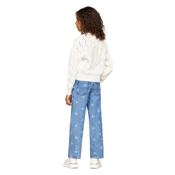 Tommy Hilfiger Kids Μπλούζα Για Κορίτσια Chenille Sweater KG0KG08153 Z00 Εκρου