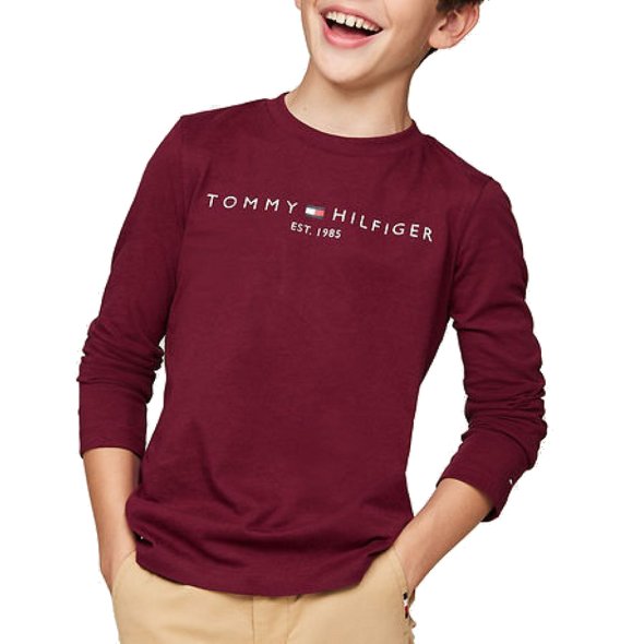 Tommy Hilfiger U Essential Tee L/S KS0KS00202 VLP Μπορντώ