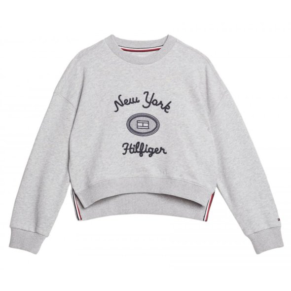 Tommy Hilfiger Kids Παιδικό Φούτερ Για Κορίτσια KG0KG08038 P1A Γκρι