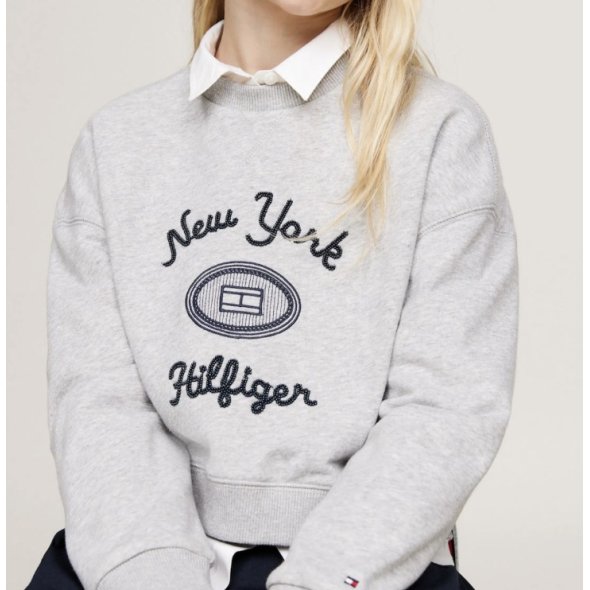 Tommy Hilfiger Kids Παιδικό Φούτερ Για Κορίτσια KG0KG08038 P1A Γκρι