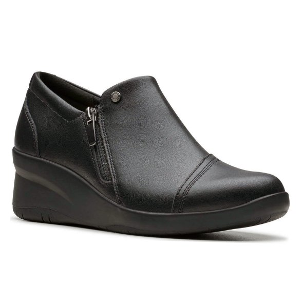 Clarks Γυναικείο Κλασικό Παπούτσι Suttyn Zip 26180145 Μαύρο