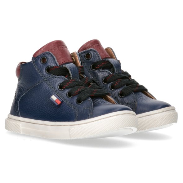 Tommy Hilfiger Kids High Top Lace-Up Sneaker T1X9-33623-0092 X663 Μπλε