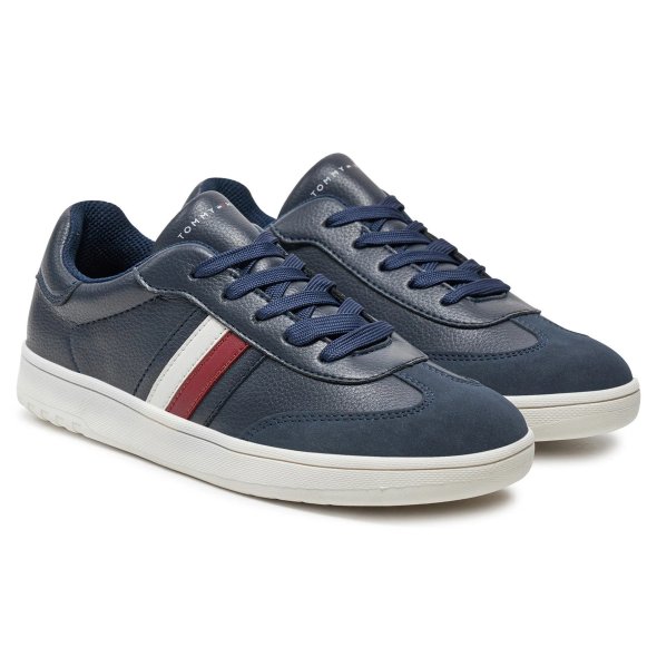 Tommy Hilfiger Stripes Low Cut Lace-Up Sneaker T3X9-33645-1269 800 Μπλε