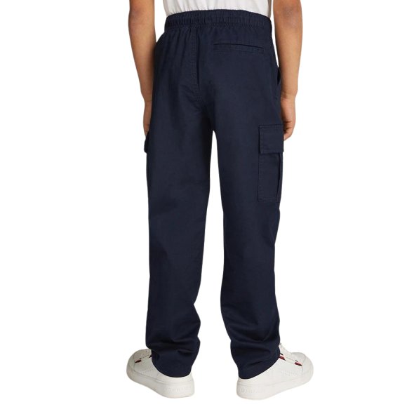 Tommy Hilfiger Kids Cargo Pull On Cotton Pants KB0KB09243 DW5 Μπλε