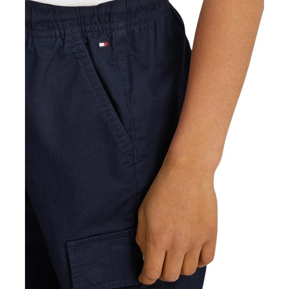 Tommy Hilfiger Kids Cargo Pull On Cotton Pants KB0KB09243 DW5 Μπλε