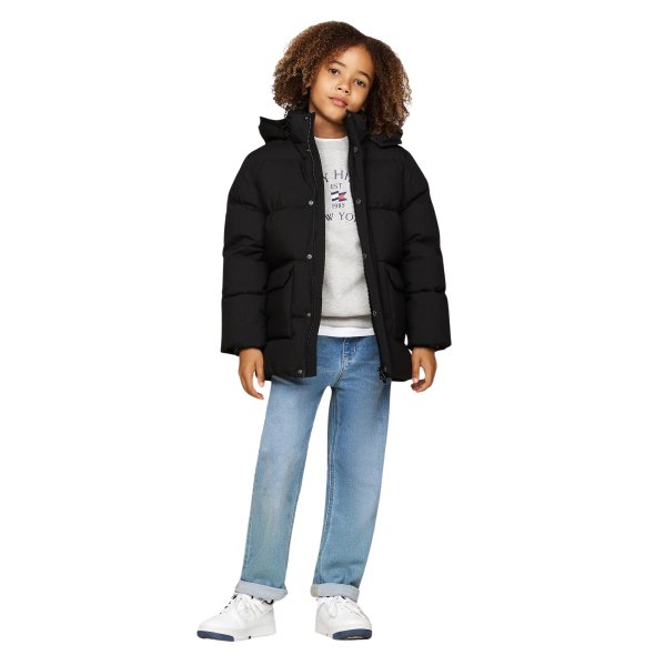 Tommy Hilfiger Kids Μπουφάν πουπουλένιο KB0KB09401 BDS Μαύρο