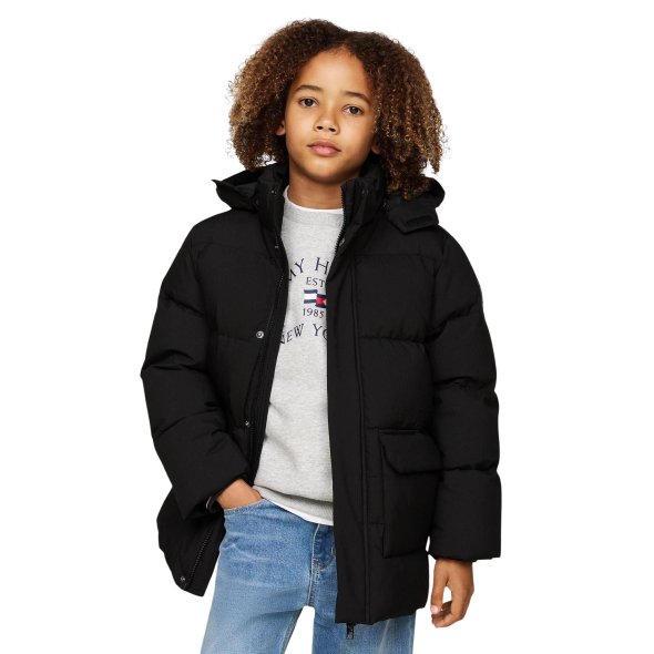 Tommy Hilfiger Kids Μπουφάν πουπουλένιο KB0KB09401 BDS Μαύρο