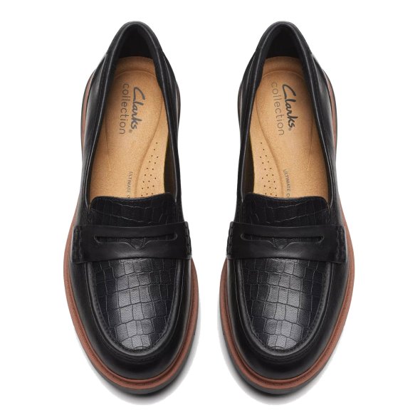 Clarks Γυναικείο Loafer Westlynn Ayla 26174452 Black Leather