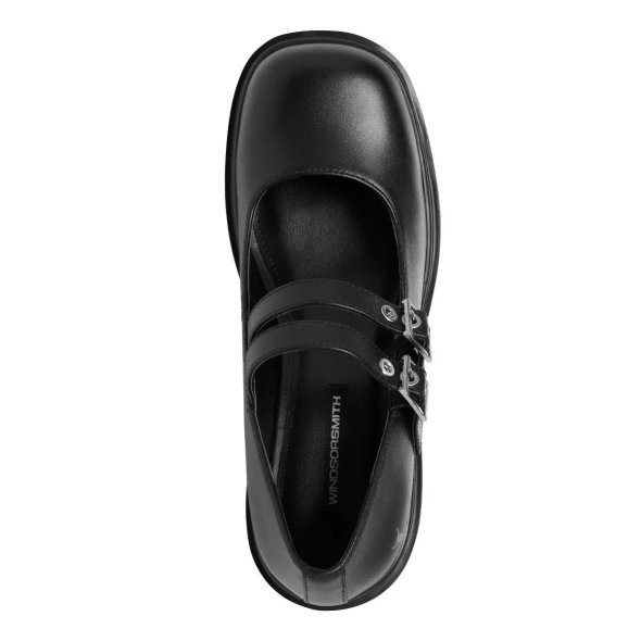Windsor Smith Δερμάτινη Πλατφόρμα Lessons Black Leather