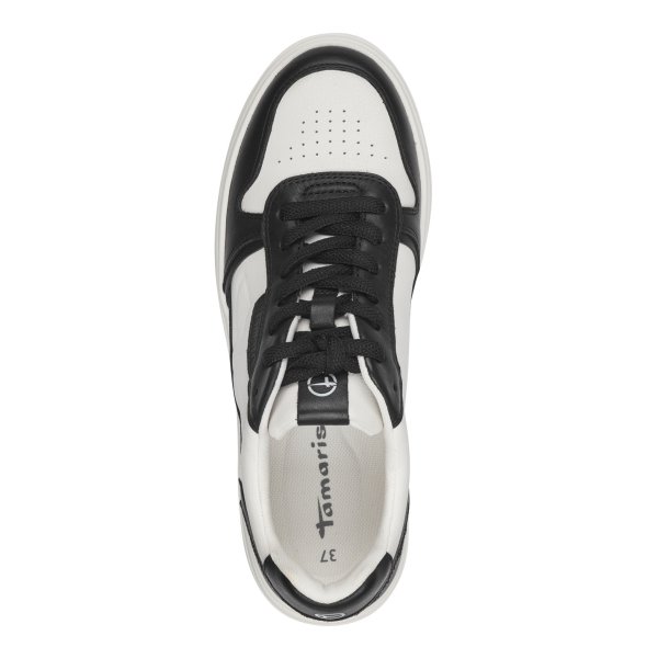 Tamaris Γυναικείο Δερμάτινο Sneaker 1-23746-43 009 Black/White