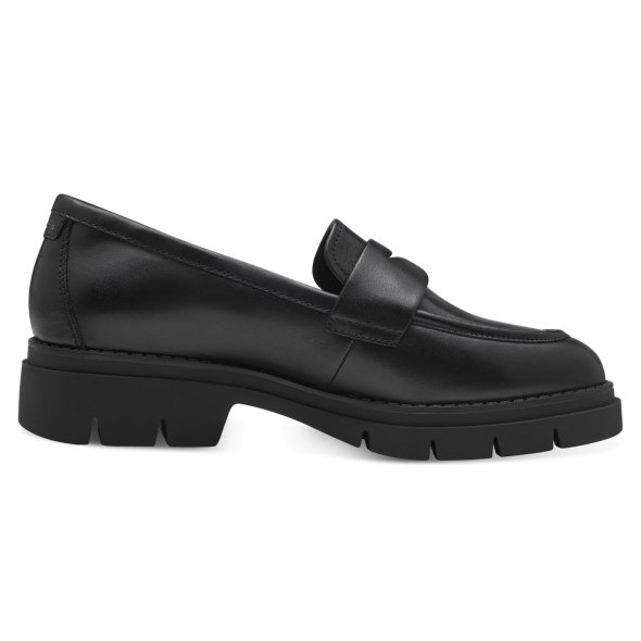 Tamaris Γυναικείο Δερμάτινο Loafer 1-24323-43 003 Black Leather