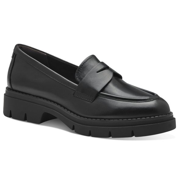 Tamaris Γυναικείο Δερμάτινο Loafer 1-24323-43 003 Black Leather