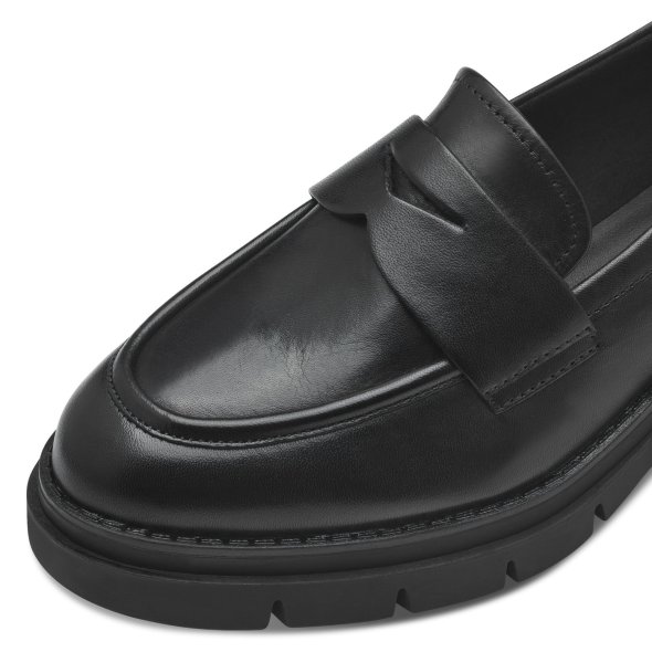 Tamaris Γυναικείο Δερμάτινο Loafer 1-24323-43 003 Black Leather