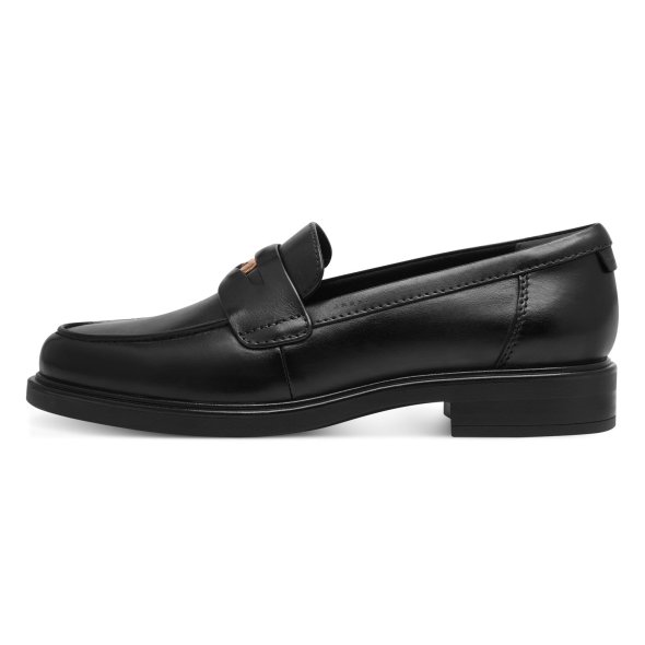 Tamaris Γυναικείο Δερμάτινο Loafer 1-24325-43 001 Μαύρο