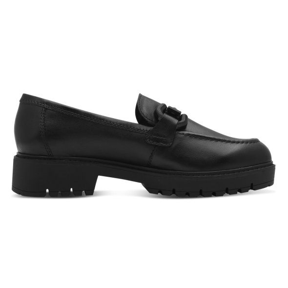 Tamaris Γυναικείο Δερμάτινο Loafer 1-24723-43 003 Black Leather