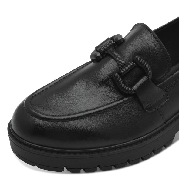 Tamaris Γυναικείο Δερμάτινο Loafer 1-24723-43 003 Black Leather