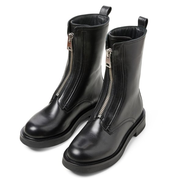 Tamaris NEWD. Δερμάτινο Μποτάκι 1-25392-43 003 Black Leather