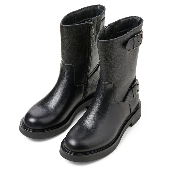 Tamaris NEWD. Δερμάτινο Μποτάκι 1-25395-43 003 Black Leather