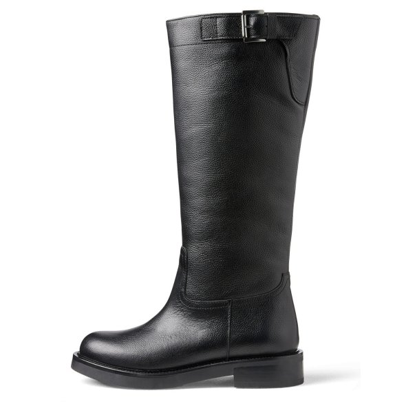 Tamaris NEWD. Δερμάτινη Μπότα Flat 1-25506-43 003 Black Leather