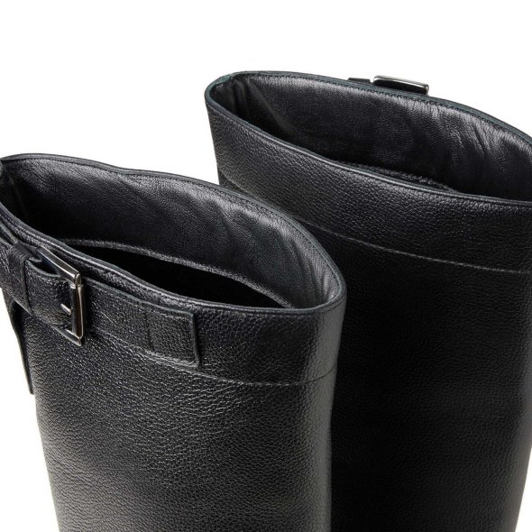 Tamaris NEWD. Δερμάτινη Μπότα Flat 1-25506-43 003 Black Leather