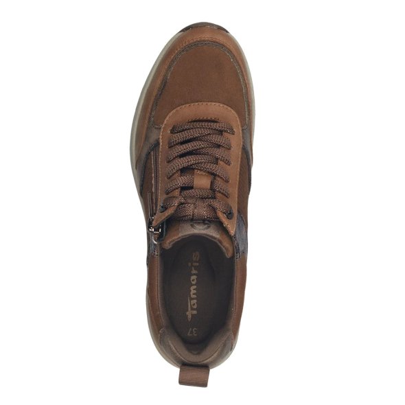 Tamaris Γυναικεία Sneaker 1-23721-42 392 Cognac Comb