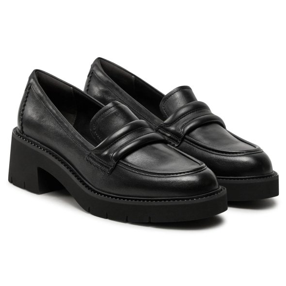 Tamaris Γυναικείο Δερμάτινο Loafer 1-24727-43 003 Black Leather