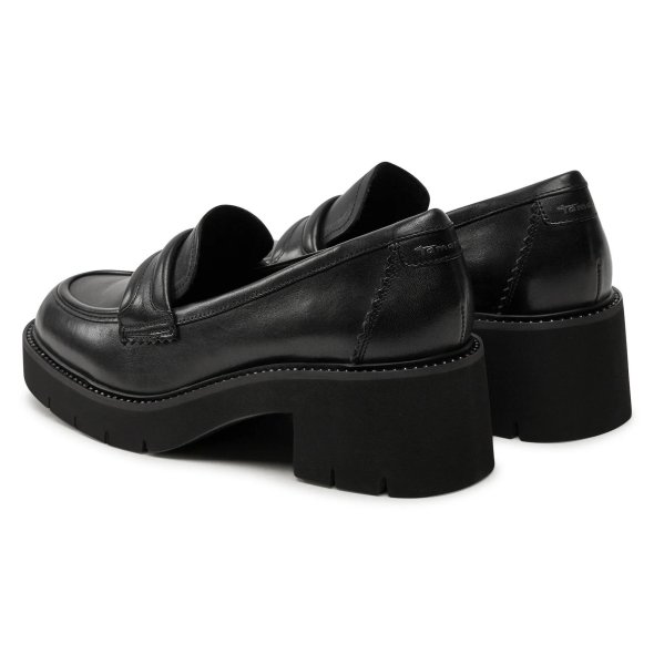 Tamaris Γυναικείο Δερμάτινο Loafer 1-24727-43 003 Black Leather