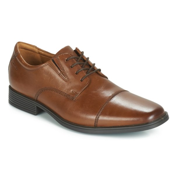 Clarks Tilden Cap 26130096 Dark Tan Leather