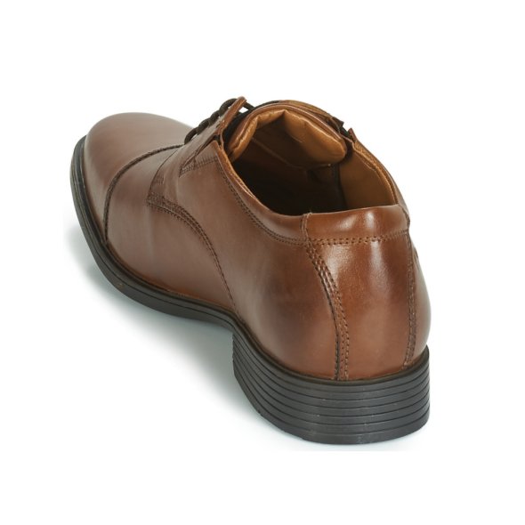 Clarks Tilden Cap 26130096 Dark Tan Leather
