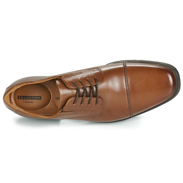 Clarks Tilden Cap 26130096 Dark Tan Leather