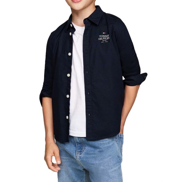 Tommy Hilfiger Πουκάμισο Για Αγόρια KB0KB09265s DW5 Μπλε