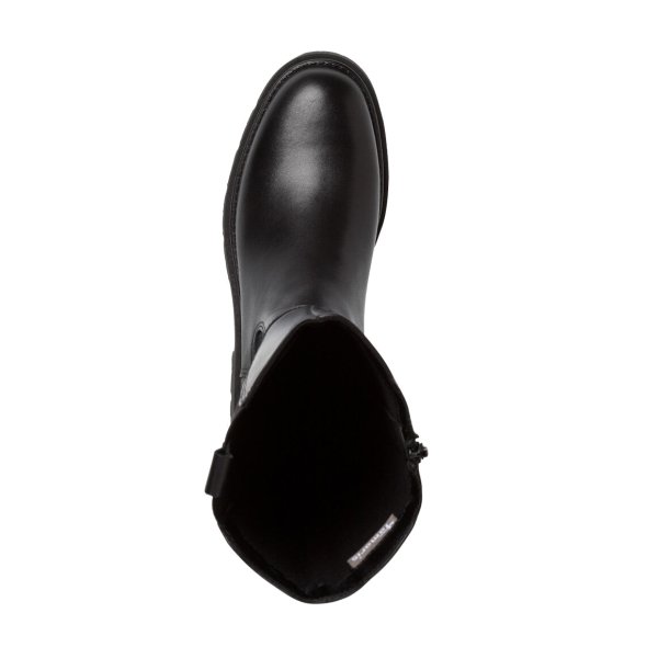 Tamaris Δερμάτινη Μπότα Flat 1-25608-43 001 Black