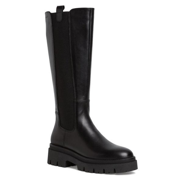 Tamaris Δερμάτινη Μπότα Flat 1-25608-43 001 Black