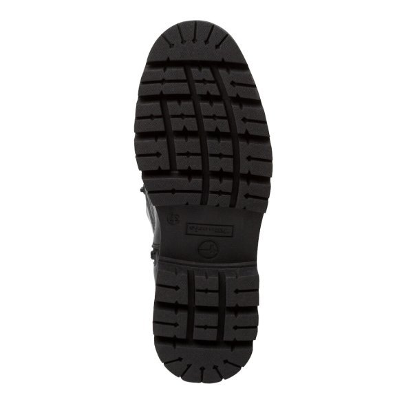 Tamaris Δερμάτινη Μπότα Flat 1-25608-43 001 Black