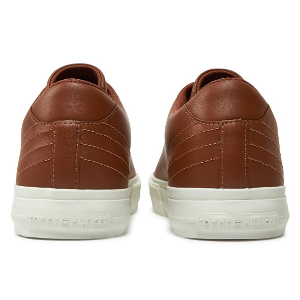 Tommy Hilfiger Th Hi Vulc Street Patch Leather Sneaker FM0FM05203 GVI Winter Cognac