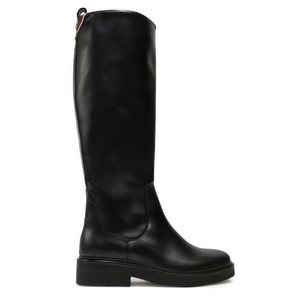 Tommy Hilfiger Premium Leather Long Boot FW0FW08180 BDS Black