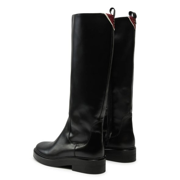 Tommy Hilfiger Premium Leather Long Boot FW0FW08180 BDS Black