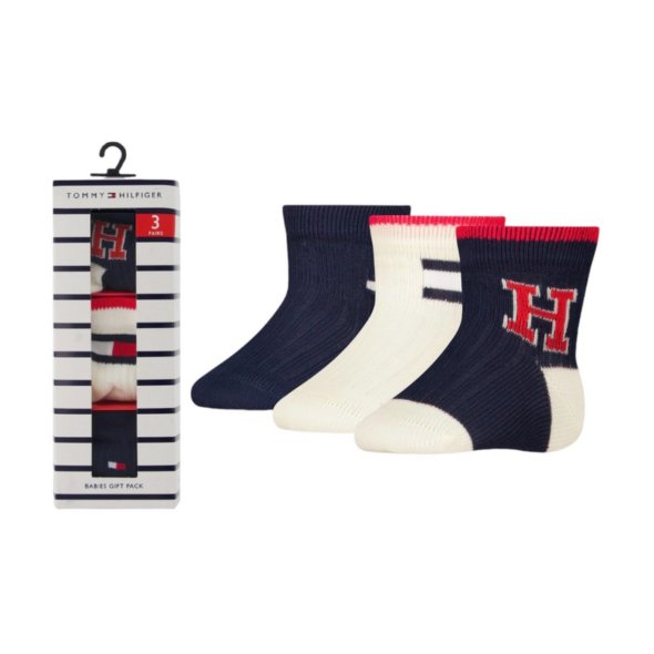 Tommy Hilfiger Σετ 3 Ζευγάρια Παιδικές Κάλτσες 701229881 001 Μπλε