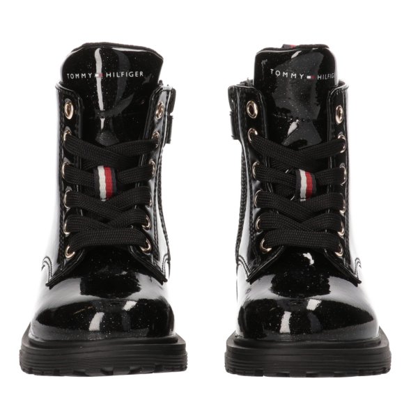 Tommy Hilfiger Kids Lace-Up Bootie T1A5-33564-1237 999 Μαύρο