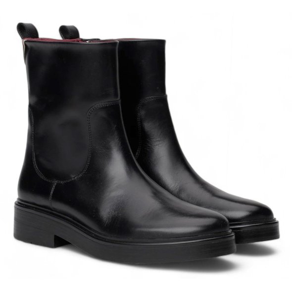 Tommy Hilfiger Premium Leather Low Boot FW0FW08181 BDS Black