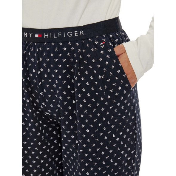 Tommy Hilfiger Σετ Γυναικείες Πυτζάμες UW0UW05396 0RT Ancient White/Star Navy