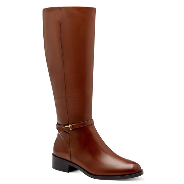 Tamaris Δερμάτινη Μπότα Flat 1-25529-43 305 Cognac